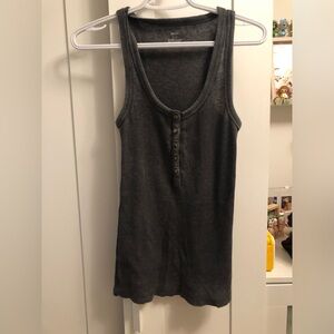 Aerie Charcoal Grey Waffle Tank